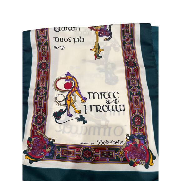 Celtic silk scarf inspired by the Book of Kells size 52 x 12.5 inches - Picture 4 of 4